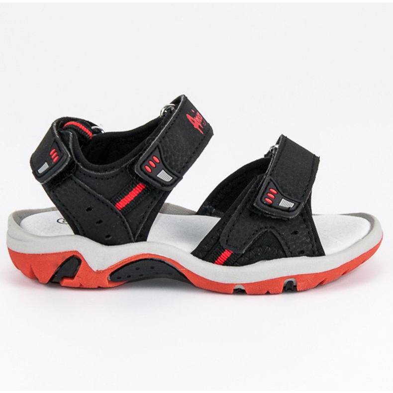 American Club Musta amerikkalainen sandaalit