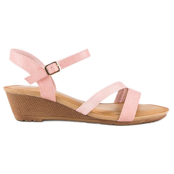 Bello Star Mukavat kiila sandaalit vaaleanpunainen