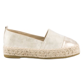 Slip-on espadrillit alustalla keltainen