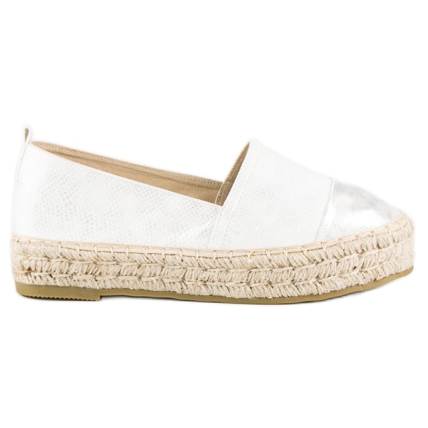 Slip-on espadrillit alustalla valkoinen