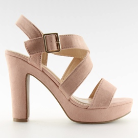 Vaaleanpunaiset sandaalit pylväässä BJ1602-SD vaaleanpunainen