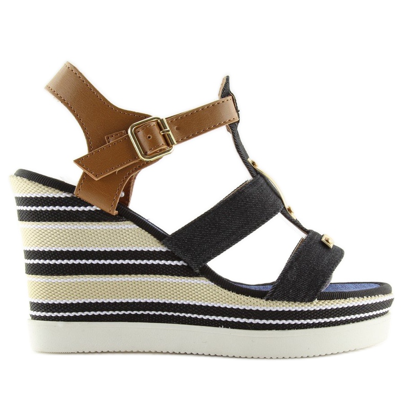 Mustat YQ05 Mustat kiila sandaalit