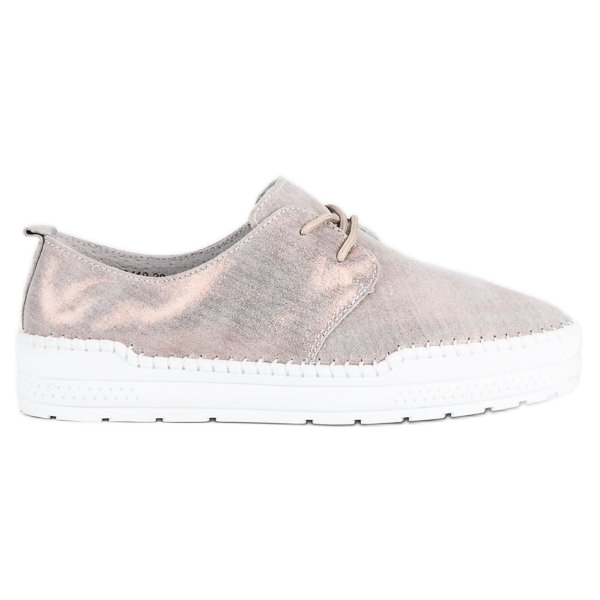 Filippo Sidotut nahkakengät harmaa Filippo Sidotut nahkakengät harmaa