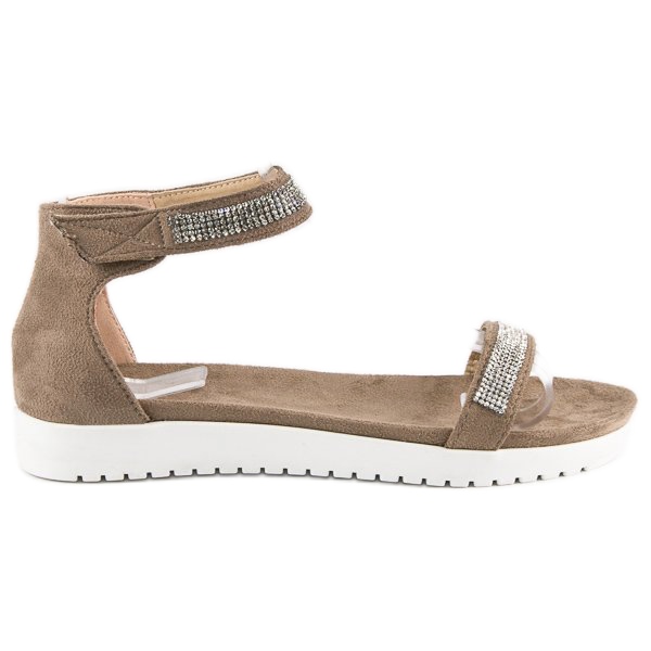 Evento Tyylikkäät velcro-sandaalit ruskea