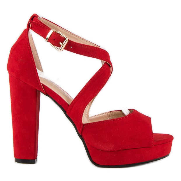 Sandaalit korkeassa tolppassa punainen