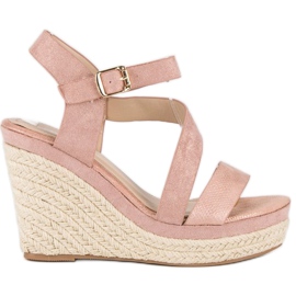 Bello Star Pinkit wedge espadrilles sandaalit vaaleanpunainen