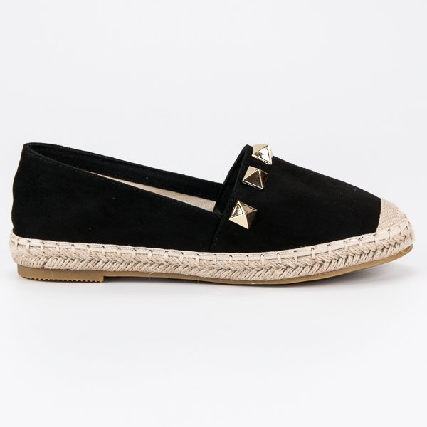 Bestelle Mustat espadrillit strassilla