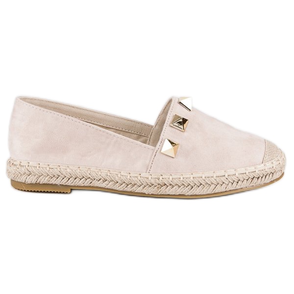 Bestelle Beiget espadrillit strassilla