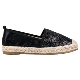 Coura Mustat espadrillit glitterillä