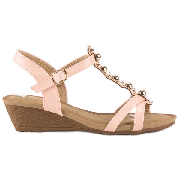 Pinkit wedge sandaalit vaaleanpunainen