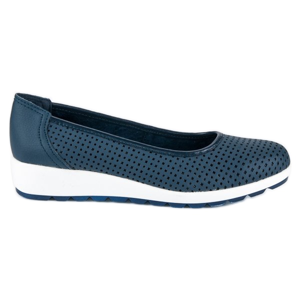 Nahkainen vinceza ballerina sininen