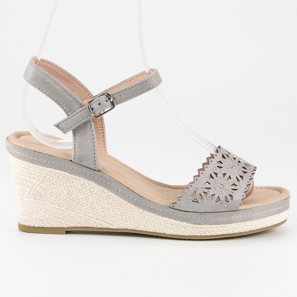 Ideal Shoes Harmaa espadrillit kiilassa