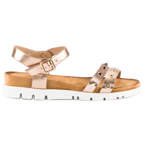 Forever Folie Vaaleanpunaiset sandaalit strassilla vaaleanpunainen