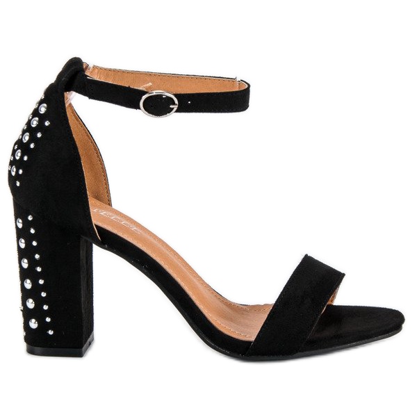 Bestelle Tyylikkäät sandaalit tolppassa musta