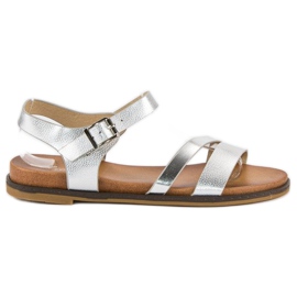 Licean Hopeiset sandaalit soljella harmaa Licean Hopeiset sandaalit soljella harmaa