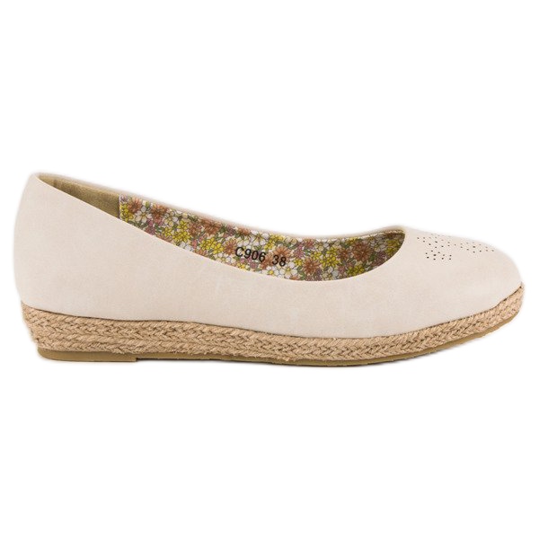 Beiget espadrillit ballerinat