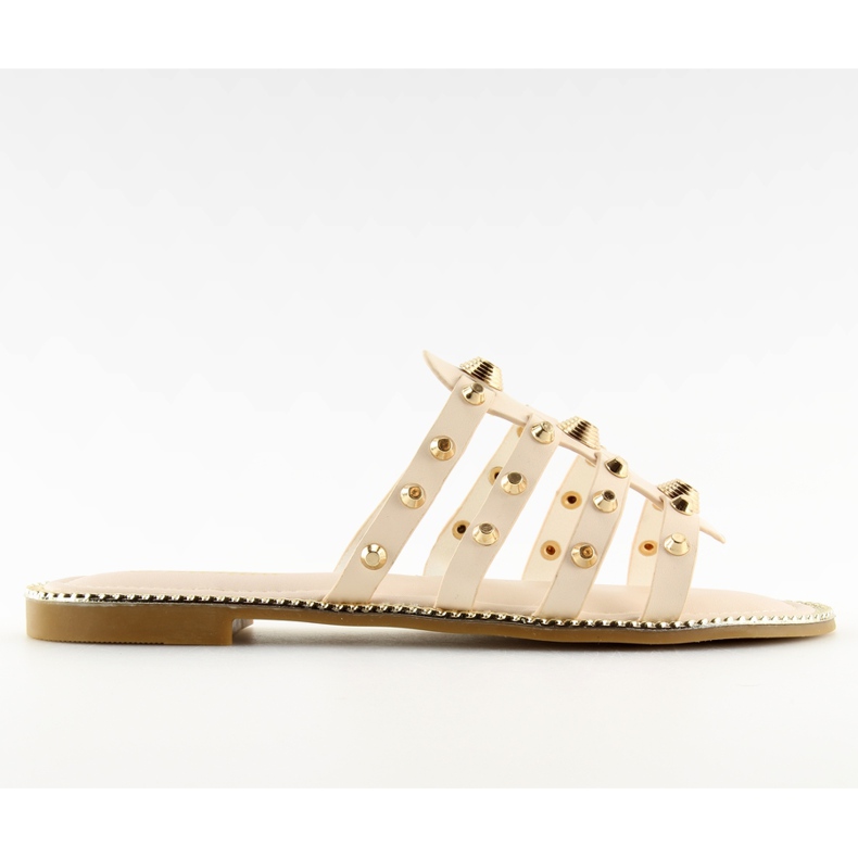 Beiget tossut nastoilla 99-41 Beige