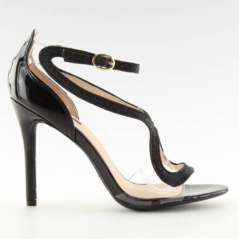 Mustat sandaalit korkokengillä 1443 musta