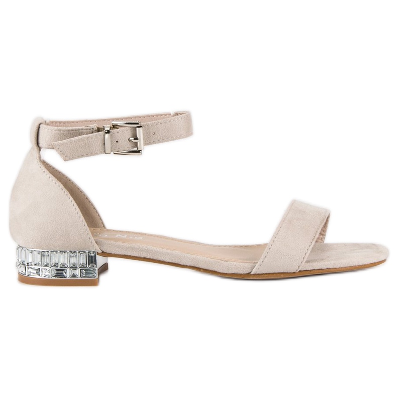 Nio Nio Tyylikkäät mokkanahkasandaalit ruskea