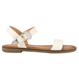 Nio Nio Mukavat litteät sandaalit keltainen