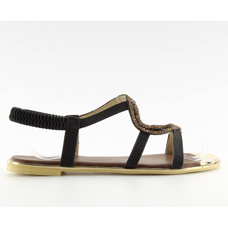 Epäsymmetriset mustat sandaalit 4157 Musta