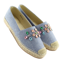 Espadrillit sinisillä kivillä 8215 L.BLUE sininen