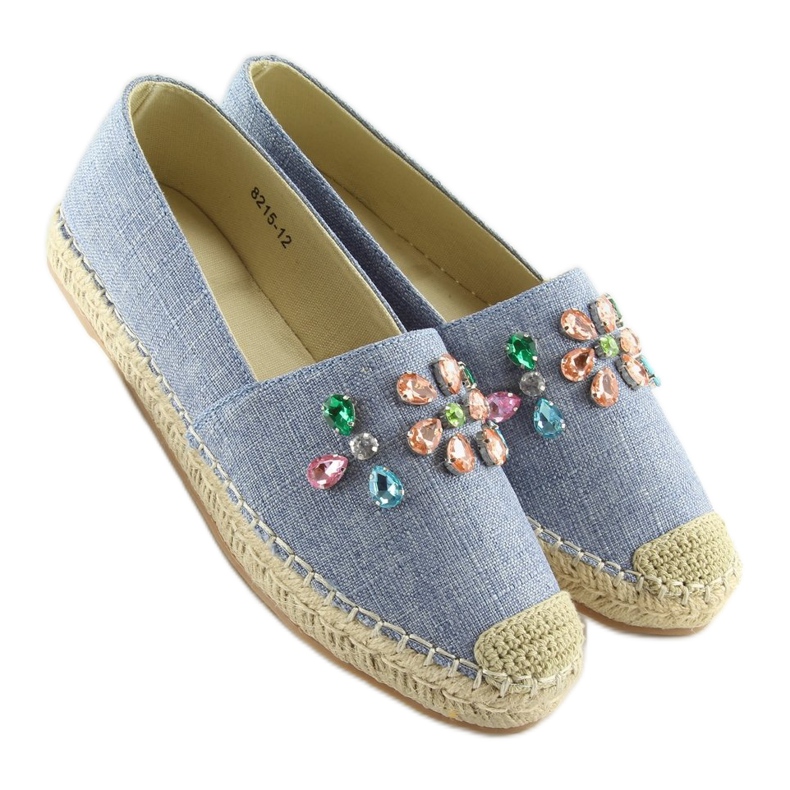 Espadrillit sinisillä kivillä 8215 L.BLUE sininen