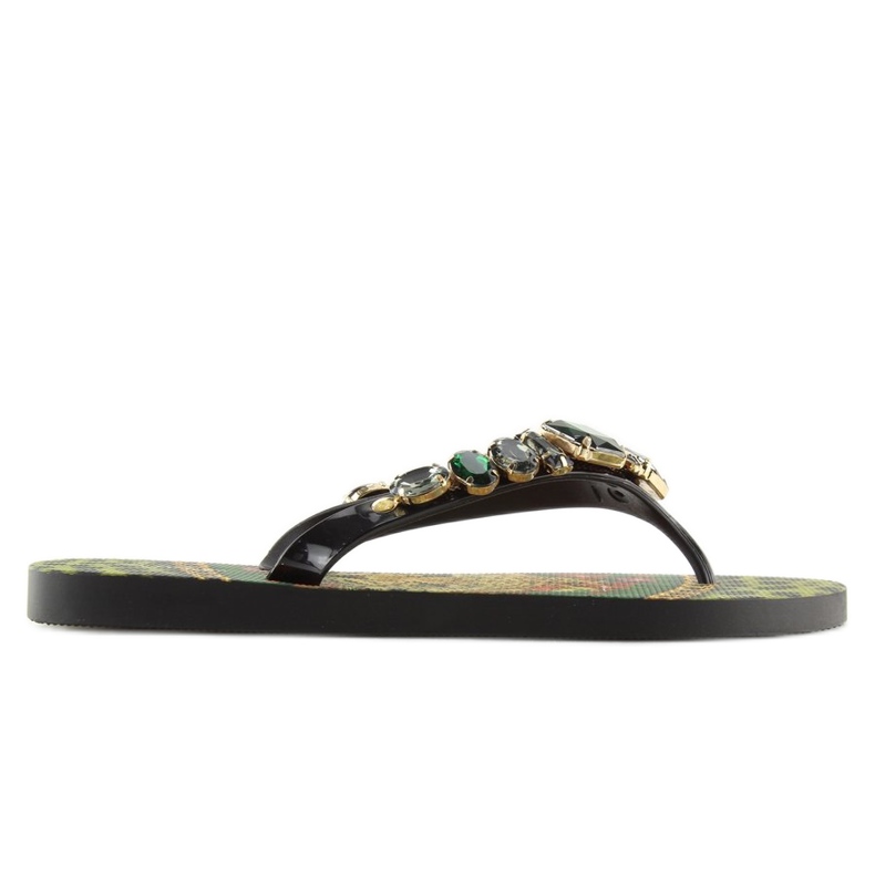 Varvastossut kivillä 8250 Vihreä musta