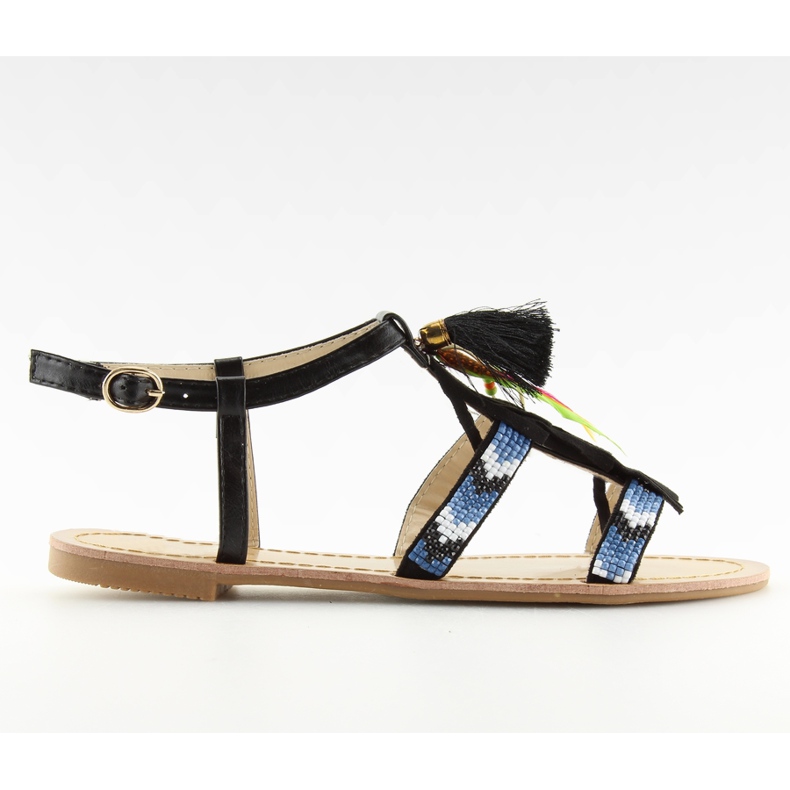 Mustat Boho tyyliset sandaalit LQ-2662 mustat