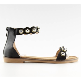 Mustat VS-376 Mustat kiinnitetyt nilkkasandaalit