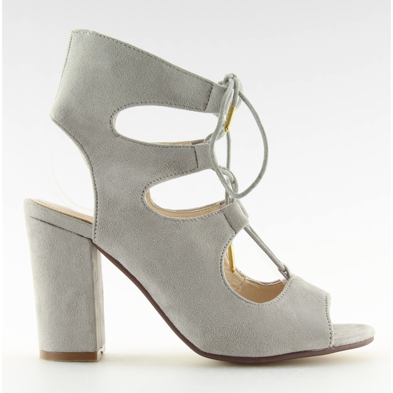 Sandaalit leveillä koroilla harmaa NC58