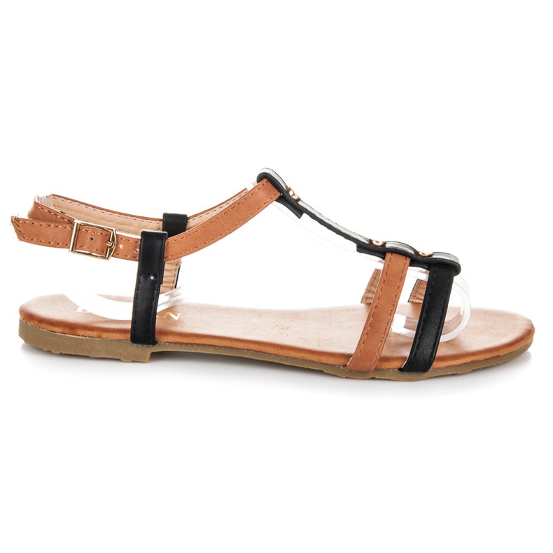 Licean Sandaalit, joissa lukko musta ruskea