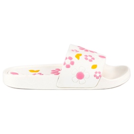 Vices Kukka tossut ruuveja valkoinen