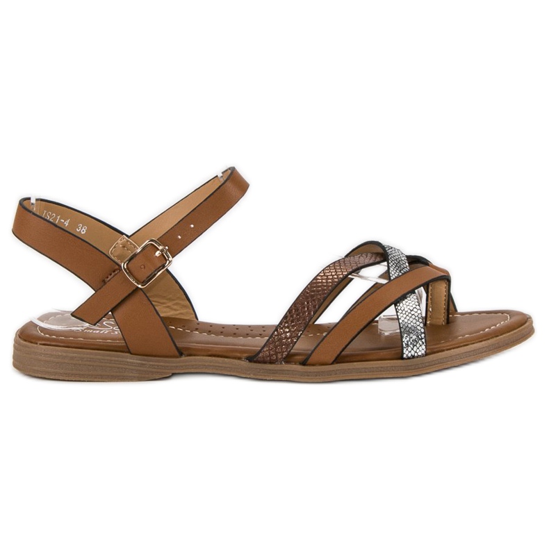 Small Swan Klassiset ruskeat sandaalit harmaa