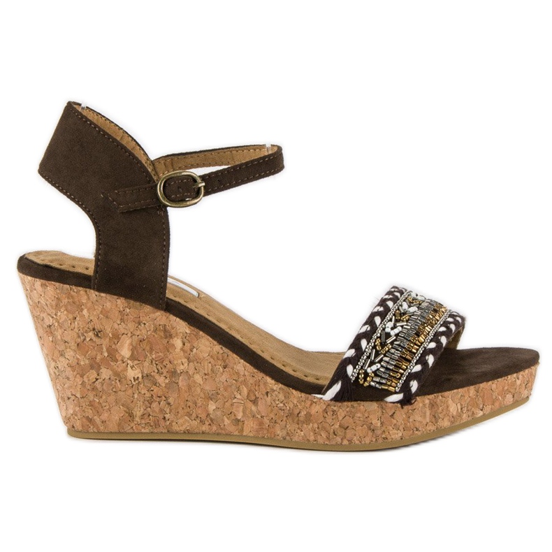 Corina Sandaalit korkkikiilakorkossa ruskea