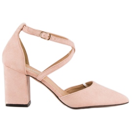 Seastar Tyylikkäät mokkanahkasandaalit vaaleanpunainen