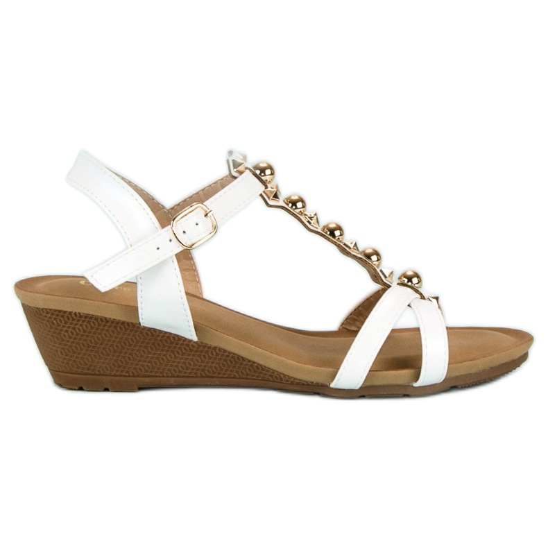 Valkoiset kiila sandaalit valkoinen