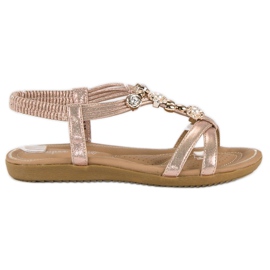 Super Mode Tyylikkäät naisten sandaalit vaaleanpunainen