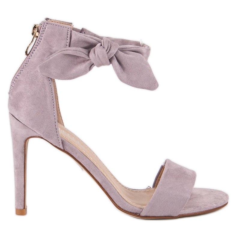 Bestelle Mokkanahkaiset vetoketjulliset sandaalit violetti monivärinen