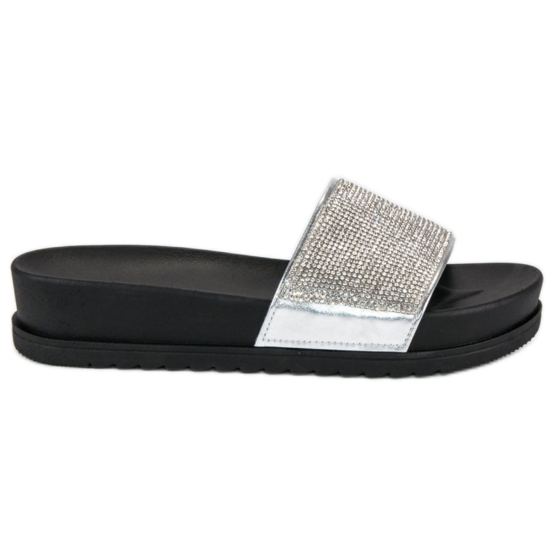 Tyylikkäät hopeiset tossut harmaa