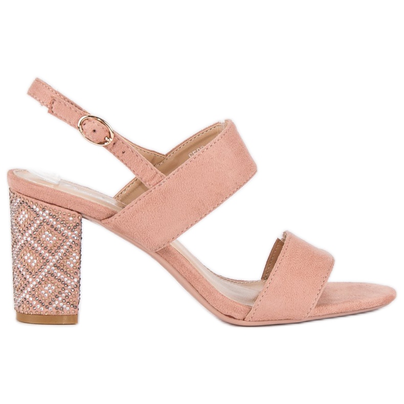 Tyylikkäät sandaalit helmillä vaaleanpunainen