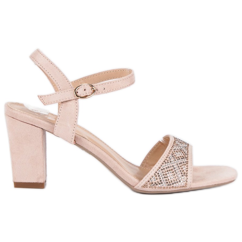 Tyylikkäät korkeakorkoiset sandaalit ruskea