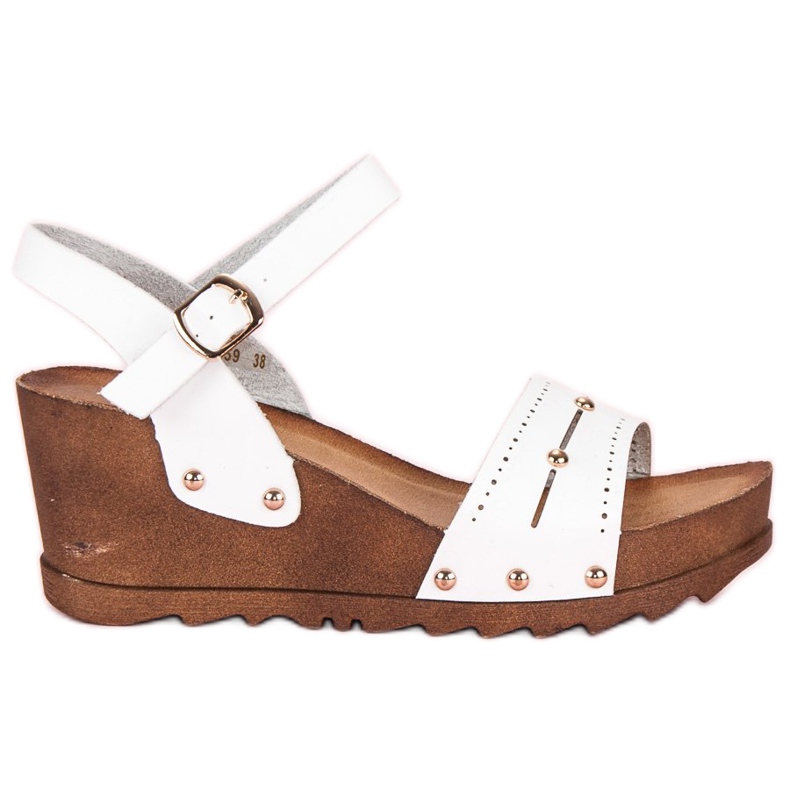 Valkoiset kiila sandaalit valkoinen