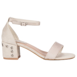 Nio Nio Mokkanahkasandaalit pylväässä ruskea Nio Nio Mokkanahkasandaalit pylväässä ruskea