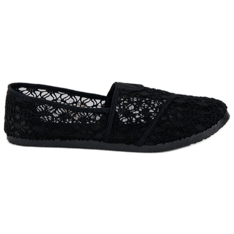 Mustat pitsiset balerinat