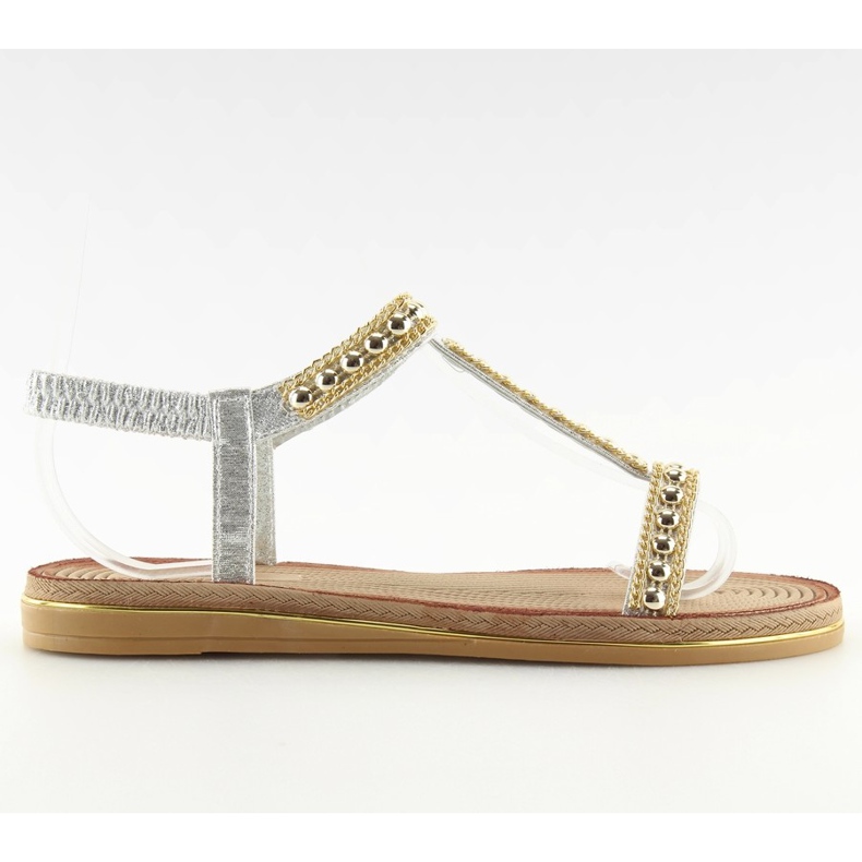 Naisten hopeasandaalit S37-san Silver harmaa