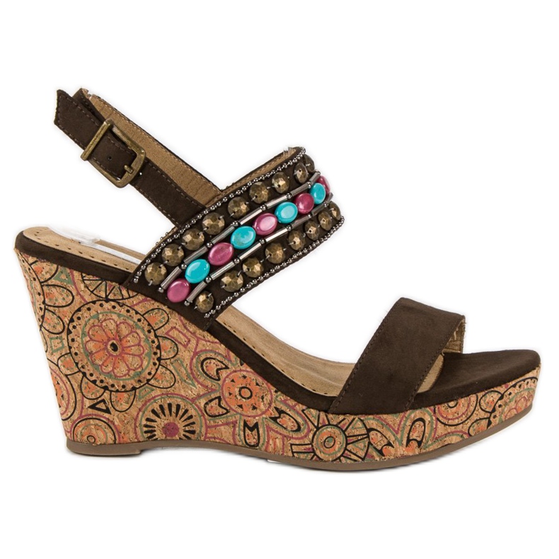 Corina Sandaalit korkkikiilakorkossa ruskea