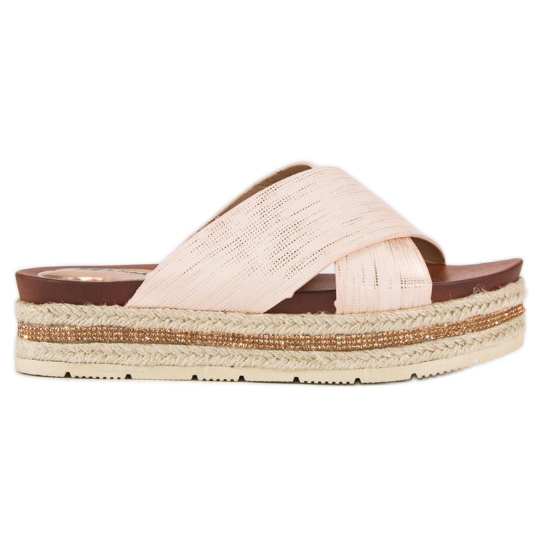 Espadrilles puuteritossut vaaleanpunainen