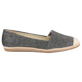 Glitterit espadrillit harmaa