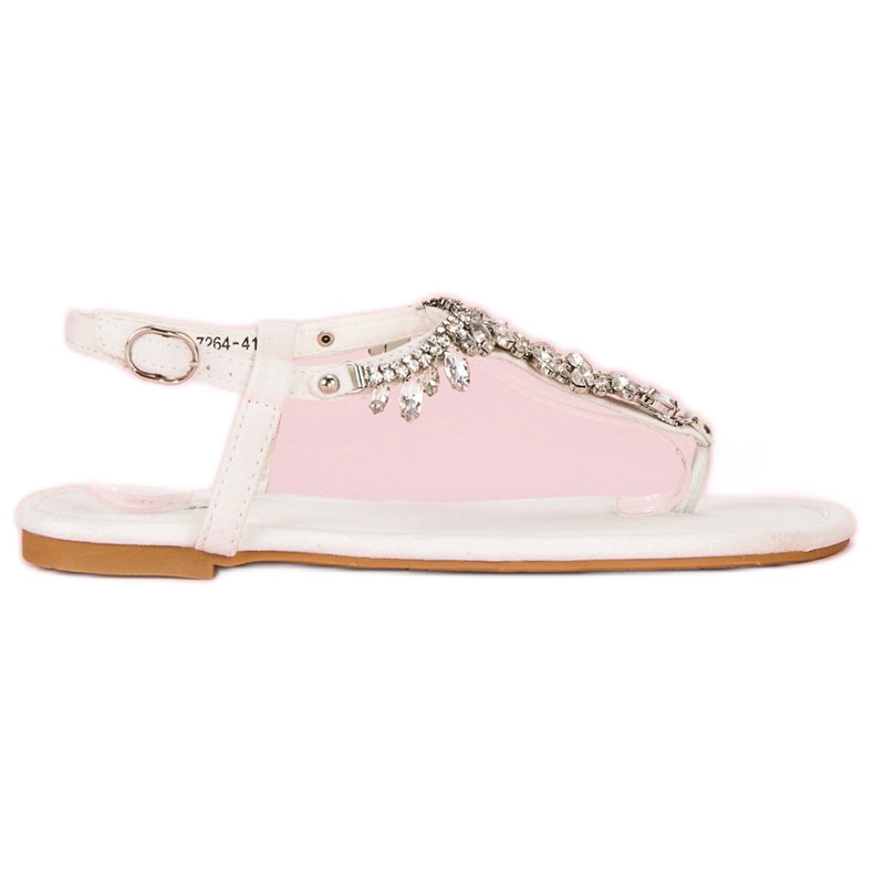 Vices Tyylikkäät litteät sandaalit valkoinen